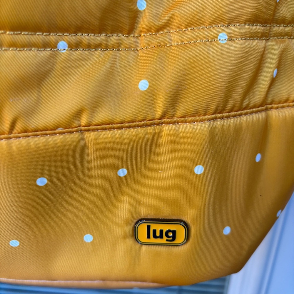 NWT LUG Gondola Slouch Tote Yellow Dot Marigold Travel  Bag Purse - Picture 3 of 15